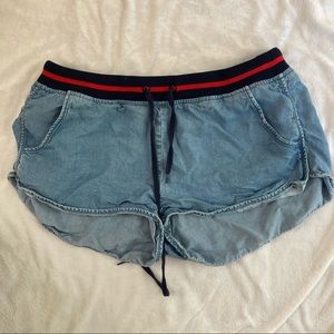 American Eagle Drawstring Jean Shorts